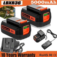 40V Max Lithium 5.0AH Battery or Charger For Black Decker LBXR36 40 Volt LBX2040