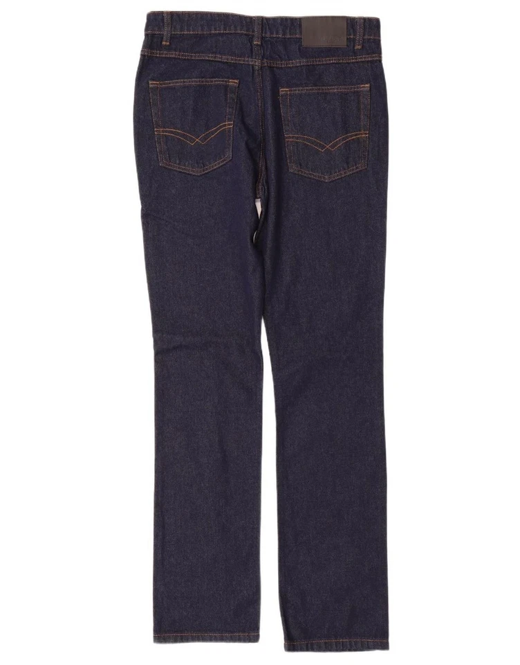 PIERRE CARDIN Mens Regular Fit Straight Jeans W32 L34 Navy Blue Cotton BQ22 - Image 4 of 4