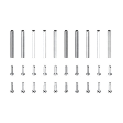 #ad 8x1mm Tube Friction Pins Watch Strap Pressure Bars Pin with Rivet Ends 10Pcs $18.23