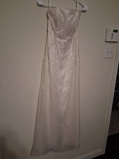 Jessica Mcclintock Wedding Embroidered Detail Sz4 Dress  130in Beaded Veil