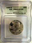1969 S Half Dollars Kennedy Clad ICG PR-69 DCAM