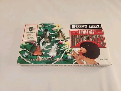 HERSHEY S KISSES Set of 8 Christmas Ornaments 1991 USA VINTAGE 