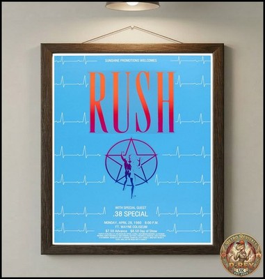 Rush 1980 Repro Tour Poster Live - 30''x24''