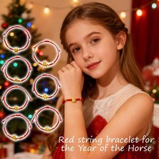 New Year Horse Bracelet Cartoon Lucky Horse Red String Woven Bracelet   G1I5