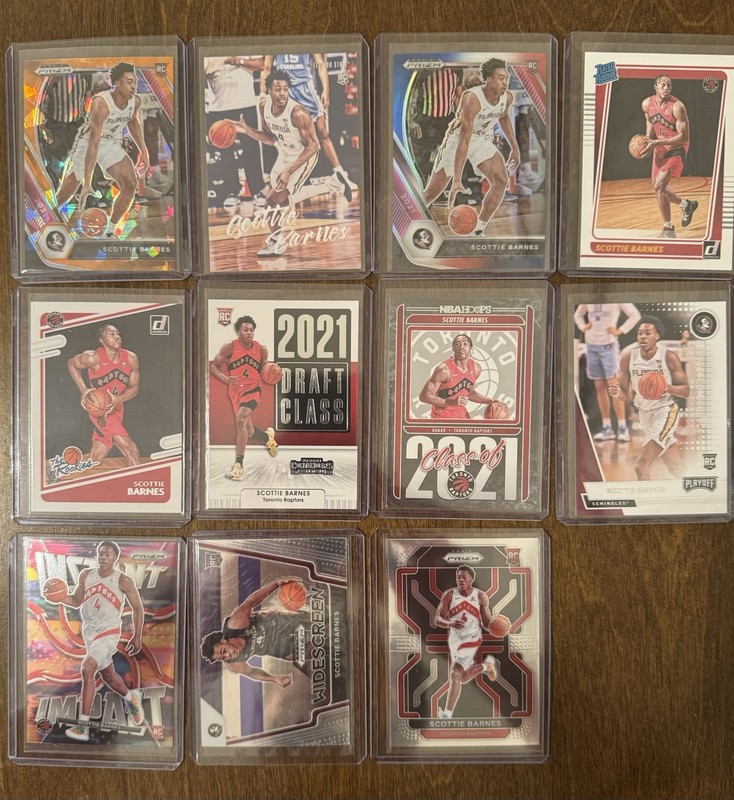 (11) Scottie Barnes Basketball Cards 2021-22 RCS Rookie Inserts Lot Collection