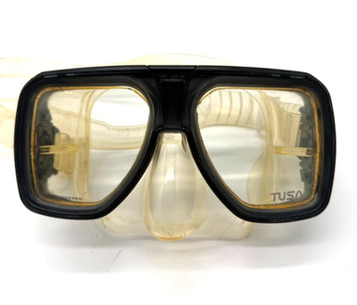 TUSA Liberator Plus Scuba Diving Mask Tempered Glass Black/Clear Tabata Japan