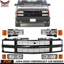 Front Bumper Grille Headlight Assembly For 1994-2000 Chevrolet Ck-series