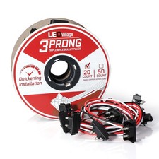 20 Count Continuous 3 Prong Plug Wire Harness Roll Triple Male Bullet Right A