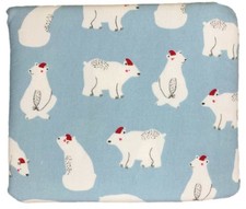 Holiday Santa Polar Bear Soft Flannel Sheet Set 100 Cotton, Queen Bed Sheets