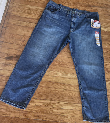 Wrangler Five Star Heritage Relaxed Fit Men's Straight Denim Jeans Blue Stretch