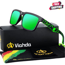 VIAHDA Men's Photochromic Square Sunglasses Sports, Fishing, Driving- Polarized