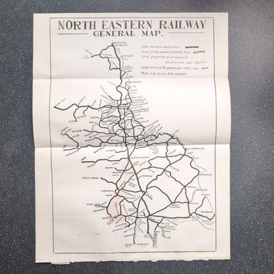 Original 1920 Karte der Nordostbahn Generalkarte