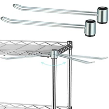 2 Pcs Wire Shelf Hooks Post Utility Hook Wire Shelving Accessories Chrome Pla...