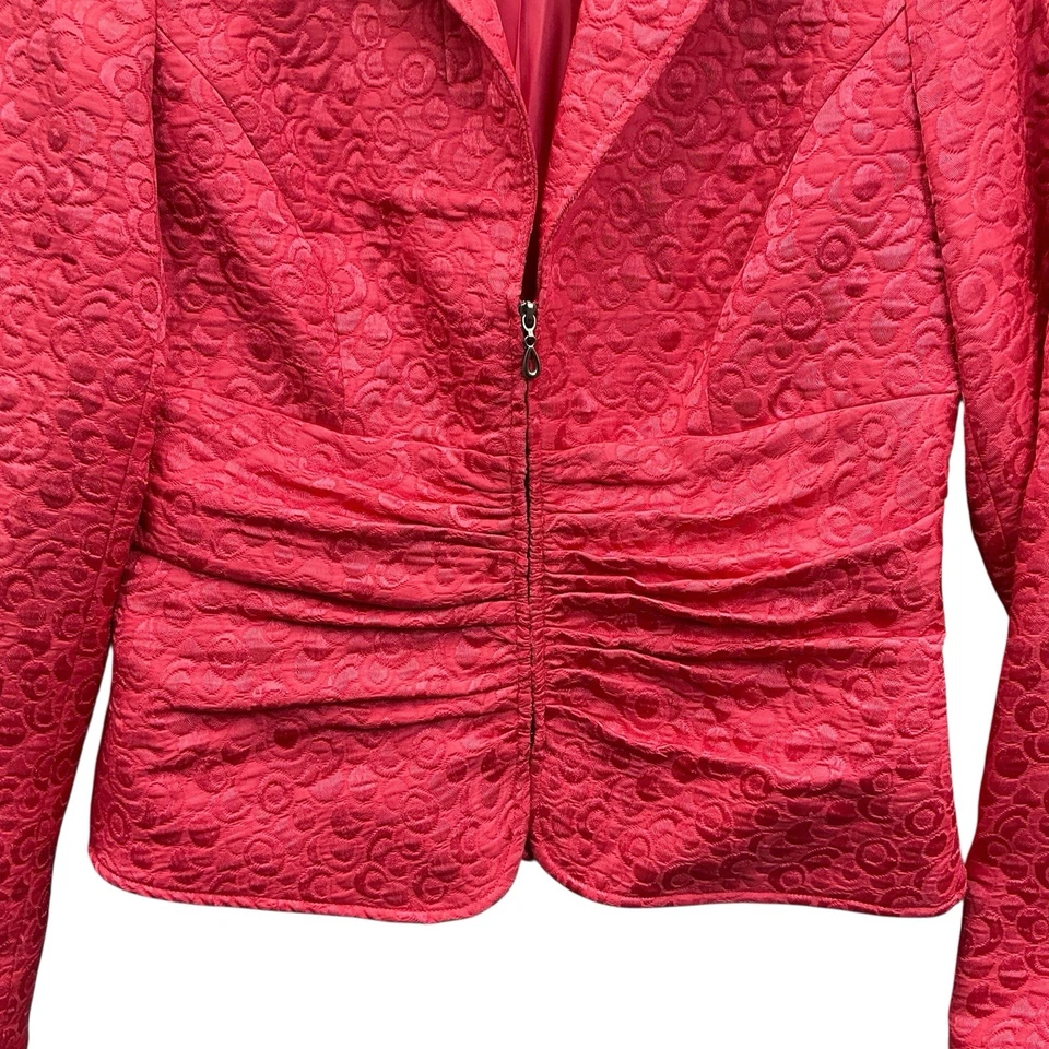 Maggy London Traje Chaqueta Blazer Talla 6 Naranja Rosa Foto 3 de 4