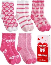 Women s Fuzzy Winter Socks Warm Plush Fleece Sleep Socks 5 Pairs