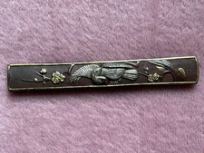 Late Edo period Aizu domain samurai old family storage birds and plum blossoms