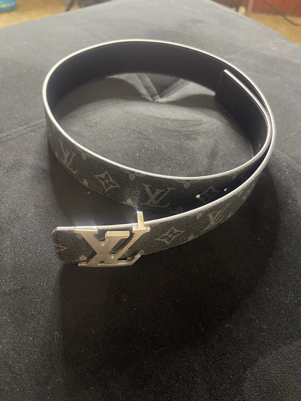 LOUIS VUITTON（LV） NUOVA cintura Louis Vuitton Monogram Eclipse LV iniziali taglia 85 34 (M9043)