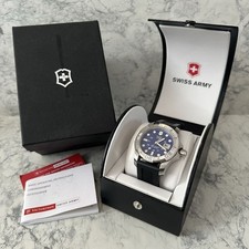 Victorinox Dive Master 500 Swiss Army 241040 Blue Dial Date Quartz Diver Watch