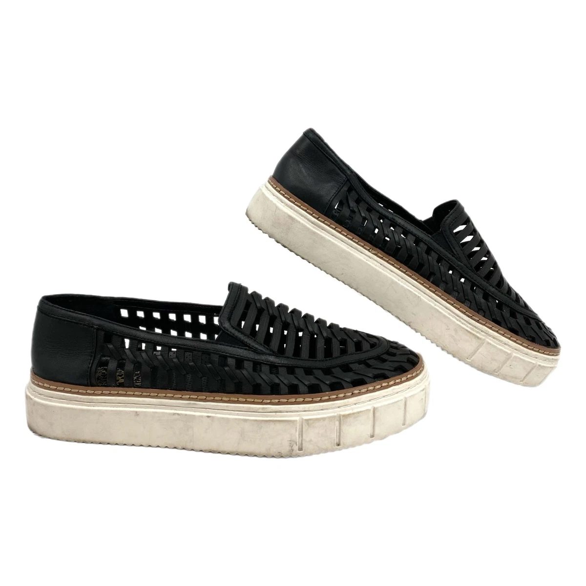 Vince Camuto Black Leather Athletic Shoes for Women for sale  display picture 1