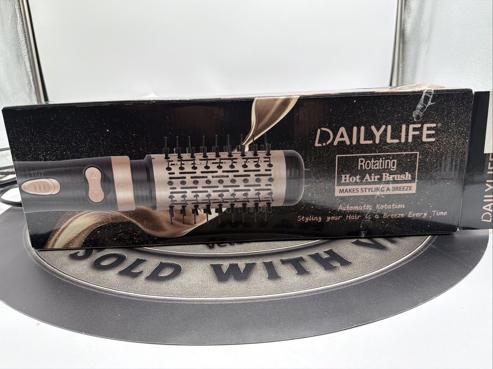 Dailylife Rotating Hot Air Brush Automatic Rotation Wand And 2 Brushes