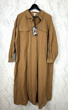 Future Collective Brown Maxi Dress with black stripes Relaxed Fit Size XXL New