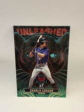 Charlie Condon 2025 Donruss UNLEASHED GREEN LASER PARALLEL Card #15 ROCKIES