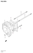 Suzuki Genuine Stud Bolt 169mm Long FB80 K M Engine Cylinder 09108-06054-000