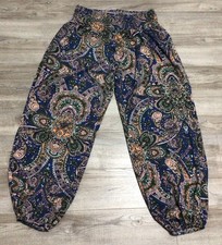 Woman’s Elasticated Waist Wide Leg Silky Trousers With Ankle Cuff XL