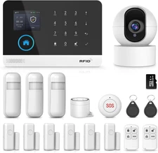 Wireless Alarm System with 2MP HD Security Camera and 32GB Memory Card,4G Sms/Tu