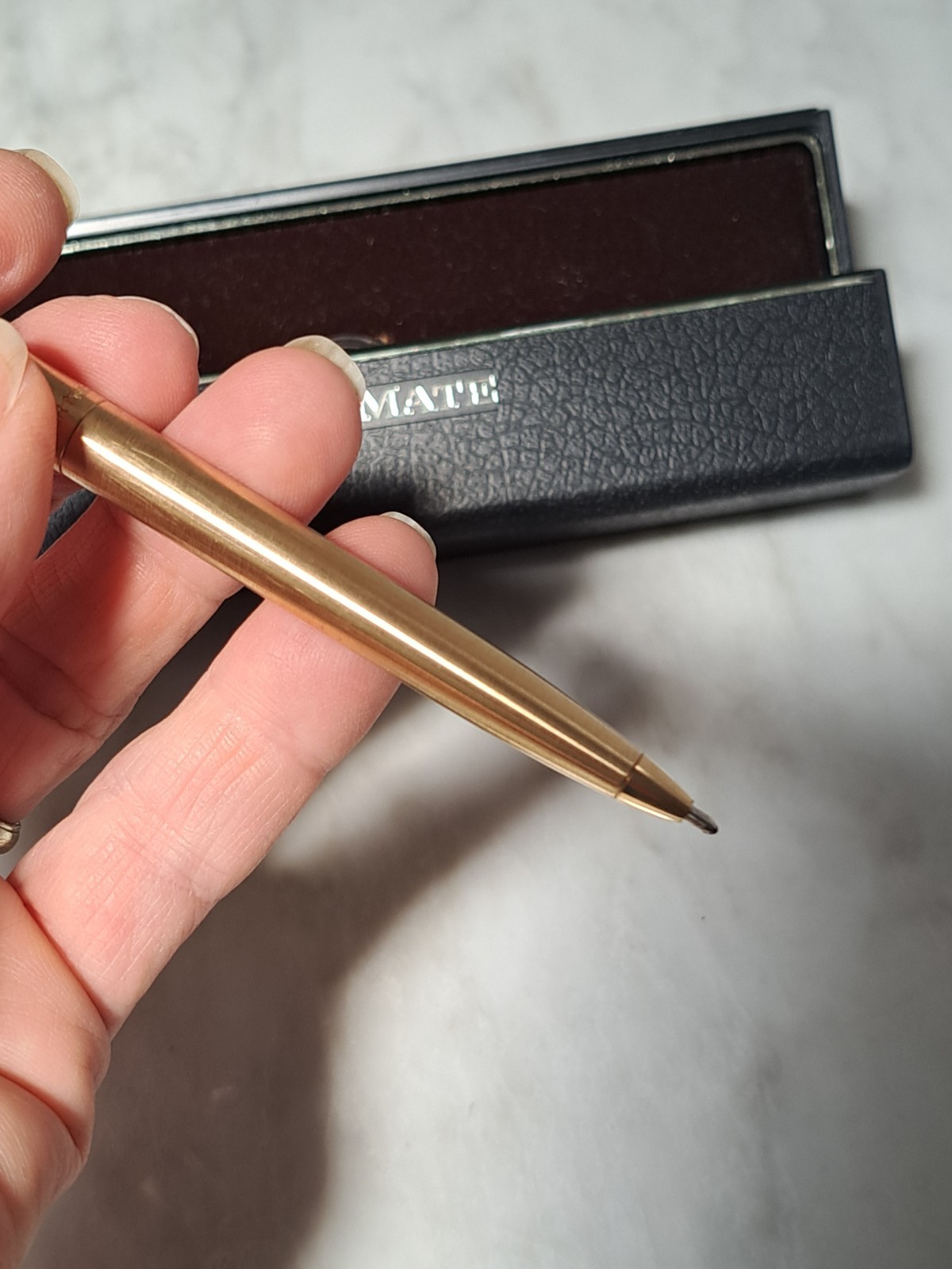 Penna sfera PaperMate Chrome/Gold Executive anni 80-SCATOLA 