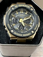 Casio GShock GSTS100G-1A Tough Solar Black And Gold Dial Watch