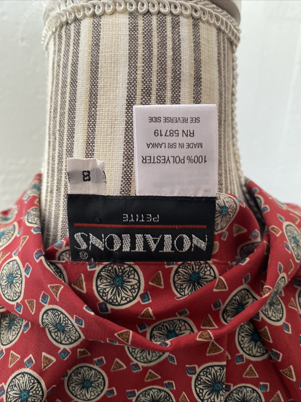C22 Notations  Button Down Blouse Size 8 - image 13