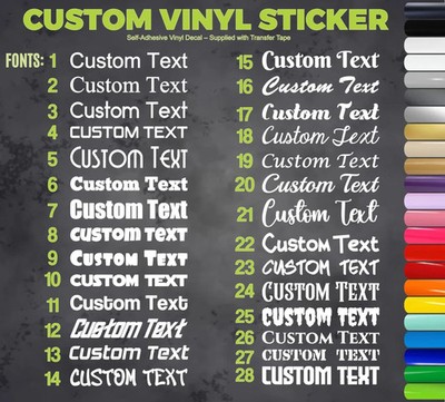 Personalisierte Name UV DTF Transfer Aufkleber - Rub On Transfer Sticker