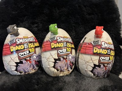 Lot 3 Zuru Smashers DINO ISLAND 7  Dinosaur Egg w/ Over 10 Surprises Inside NEW 