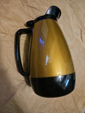 VINTAGE Gold Black Thermo-Serv Insulated Coffee Server Carafe Made in USA 1960's