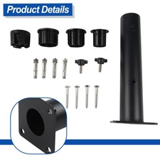 Sturdy Iron Parasol Base Set for Outdoor Umbrellas with Adjustable Stop