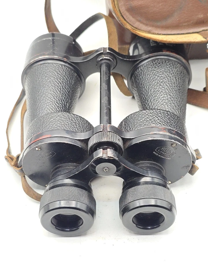 WW2 Large Ross 10x50 Binocular with leather case Special Air Serv.N. Africa 1942 - Image 4 of 4