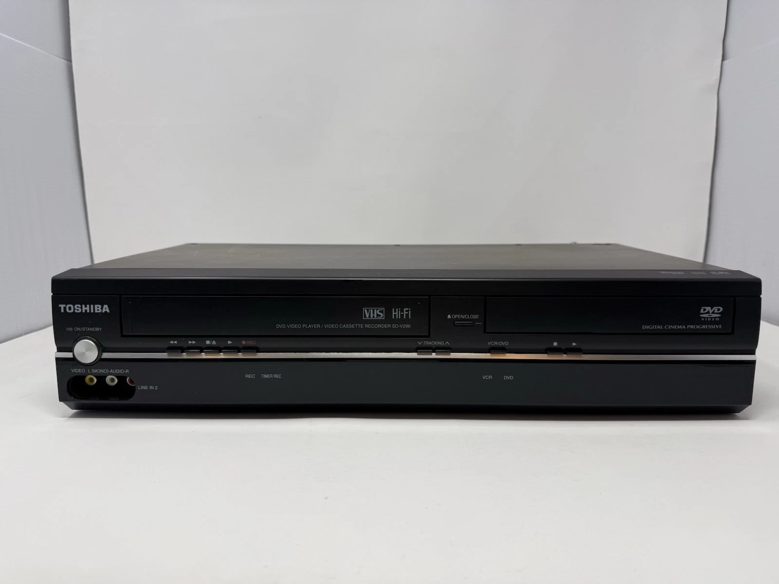 Toshiba SD-V296-K-TU VHS VCR DVD Combo Player Tested No Remote (See Video)