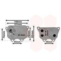 VAN Wezel ÖLkÜHler MotorÖL KÜHler Passend FüR Audi A3 A4 A6 A8 Q3 Q5 TT Seat
