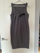 Womens Short Sleeve Smart Dress Grey Size 8 Reiss Excellent Condition
