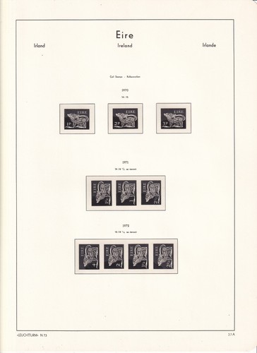 IRELAND LIGHTHOUSE BROWN HINGELESS ALBUM 1970 - 1999 118 PAGES (NO STAMPS) - Picture 8 of 24