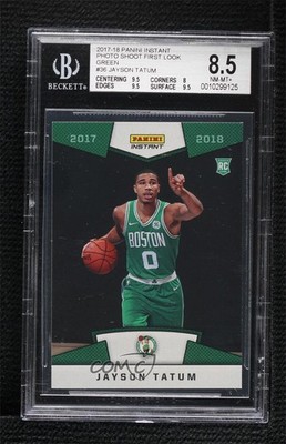 2017-18 Panini Instant NBA Rookie Green 6/10 Jayson Tatum #36 BGS 8.5 RC 4vc