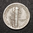 1944 S Mercury Dime War Time 90% Silver Avg Circ San Francisco Minted  — photo 3
