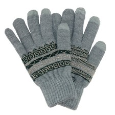 CTM Men's Fairisle Touchscreen  Gloves
