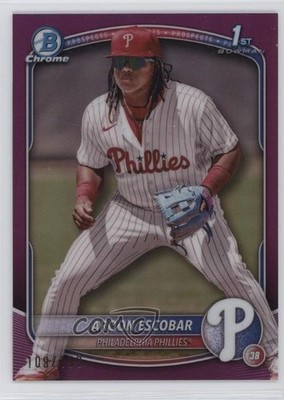 2025 Bowman Chrome Prospects Fuchsia Refractor 108/199 Aroon Escobar #BCP-65 ok2