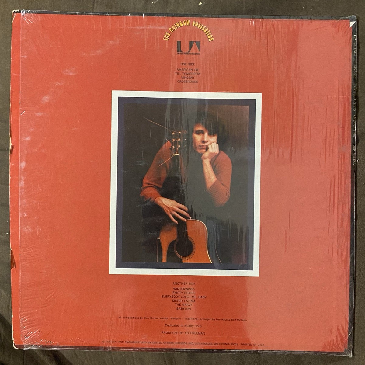 DON McLEAN American Pie - 1971 1st Press United Artists LP - VG+