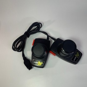 Atari 2600 4-Switch Woodgrain Console LOT w/ 3 Games, Joystick, Paddles & Coax