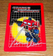 Peter Cullen 2002 Hasbro Optimus Prime Signed Playing Card COA Auto RARE