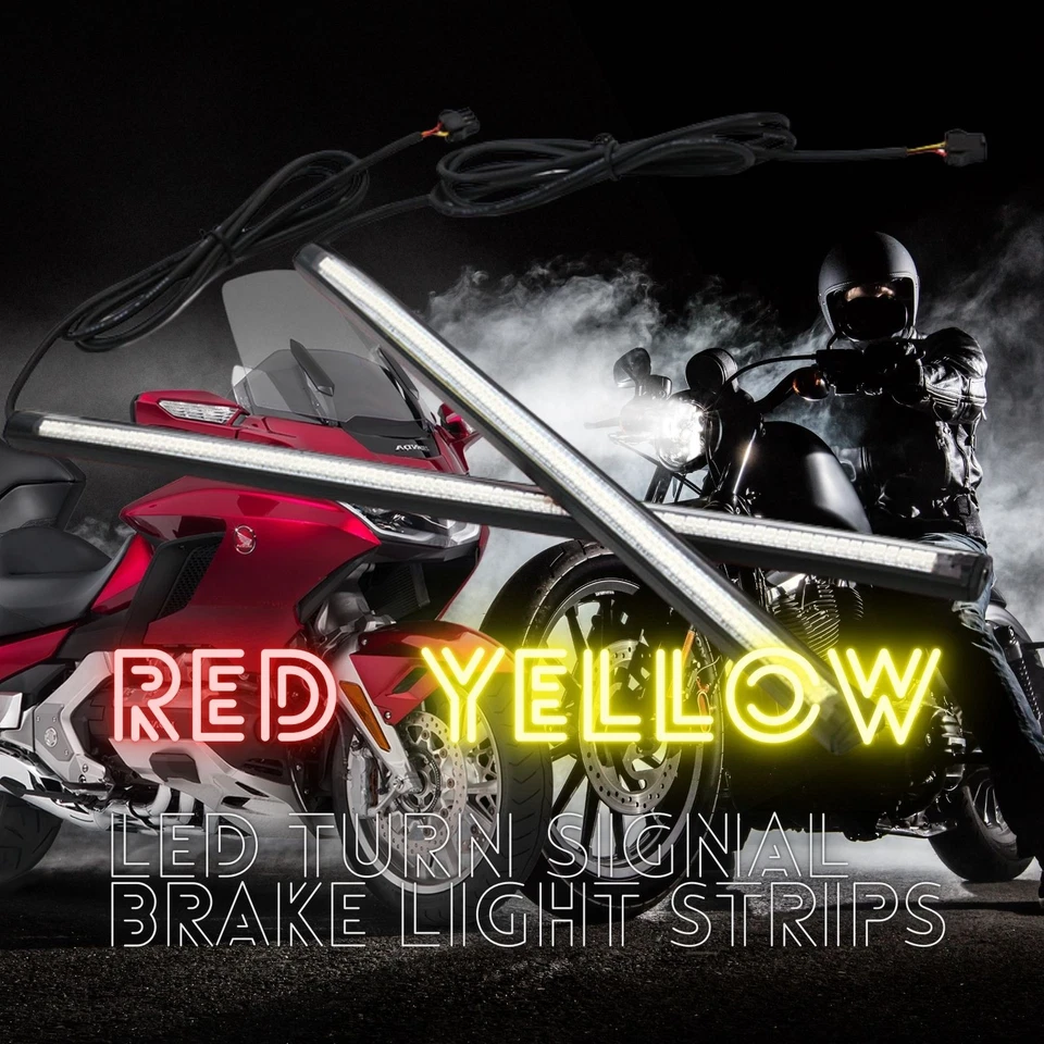 30cm Waterproof LED Turn Signal & Brake Light Strips for Honda Gold Wing, CBR - Image 2 of 4