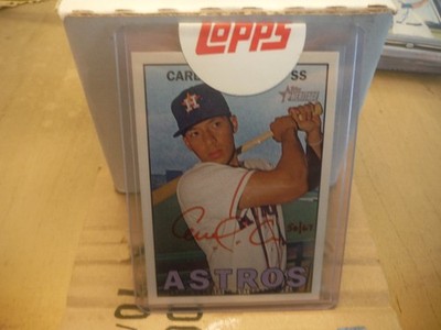 2016 Topps Heritage Real One Auto Red Carlos Correa